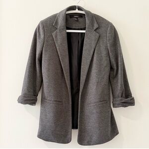 Forever 21 Blazer Jacket size S Like New Charcoal Grey 3/4 sleeves
